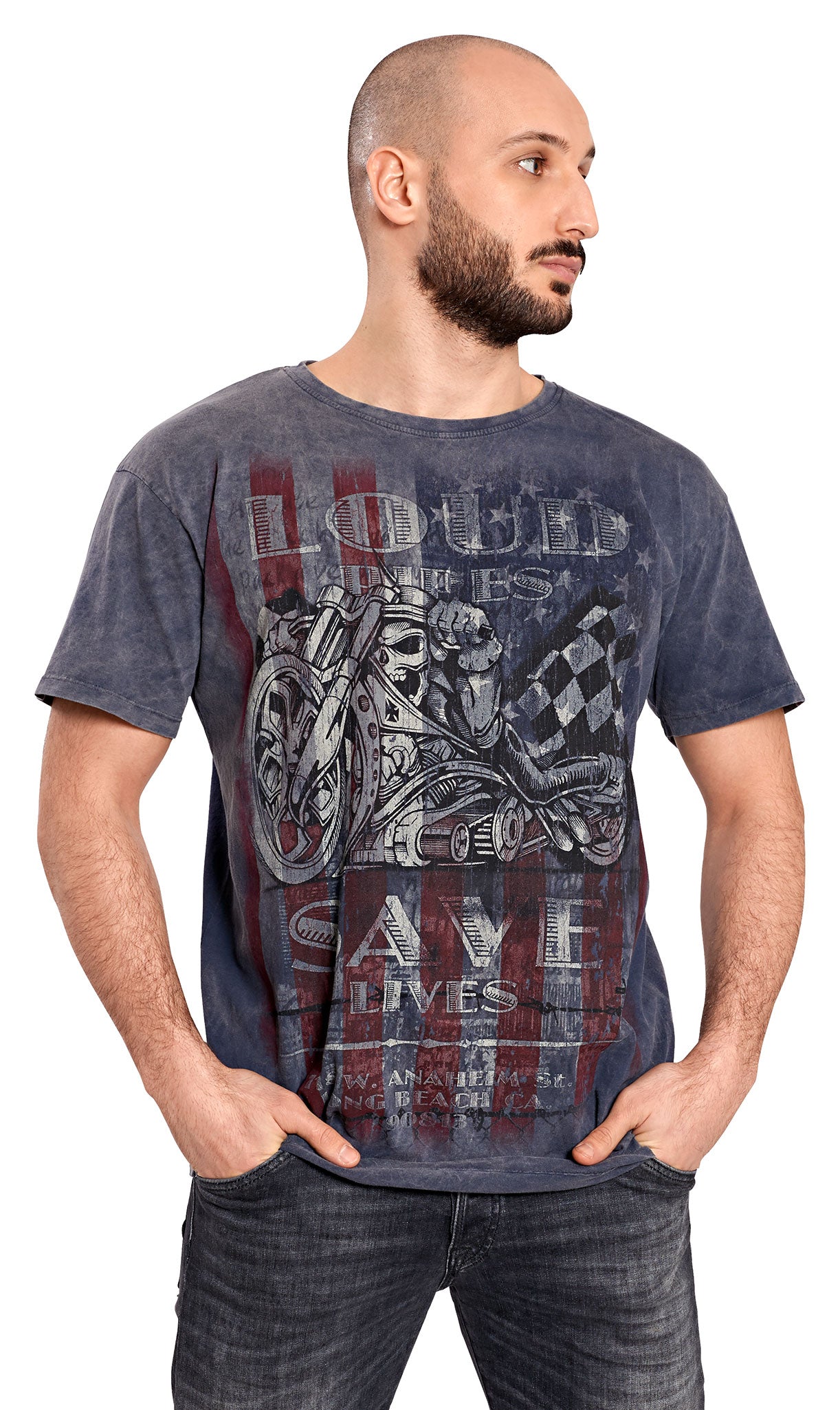 Tricou Louis Special USA Loud Pipes WCC - Design Iconic Moto
