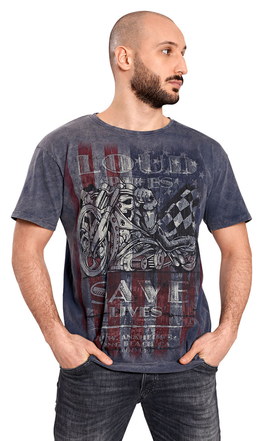 Tricou Louis Special USA Loud Pipes WCC - Design Iconic Moto