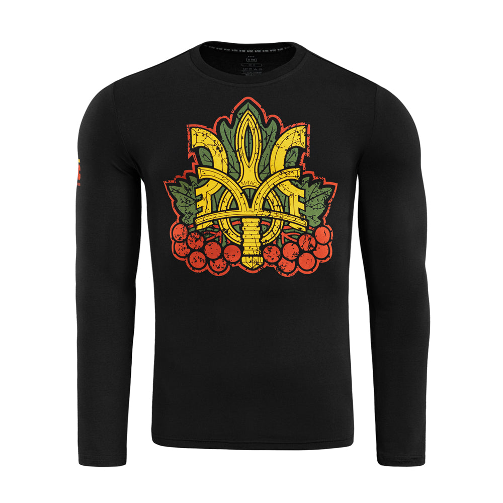 Tricou mânecă lungă Viburnum M-Tac - Negru, Trident și Voință