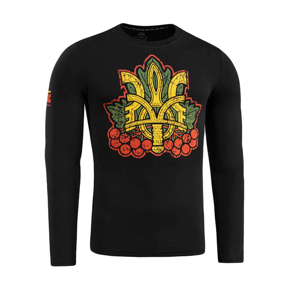 Tricou mânecă lungă Viburnum M-Tac - Negru, Trident și Voință