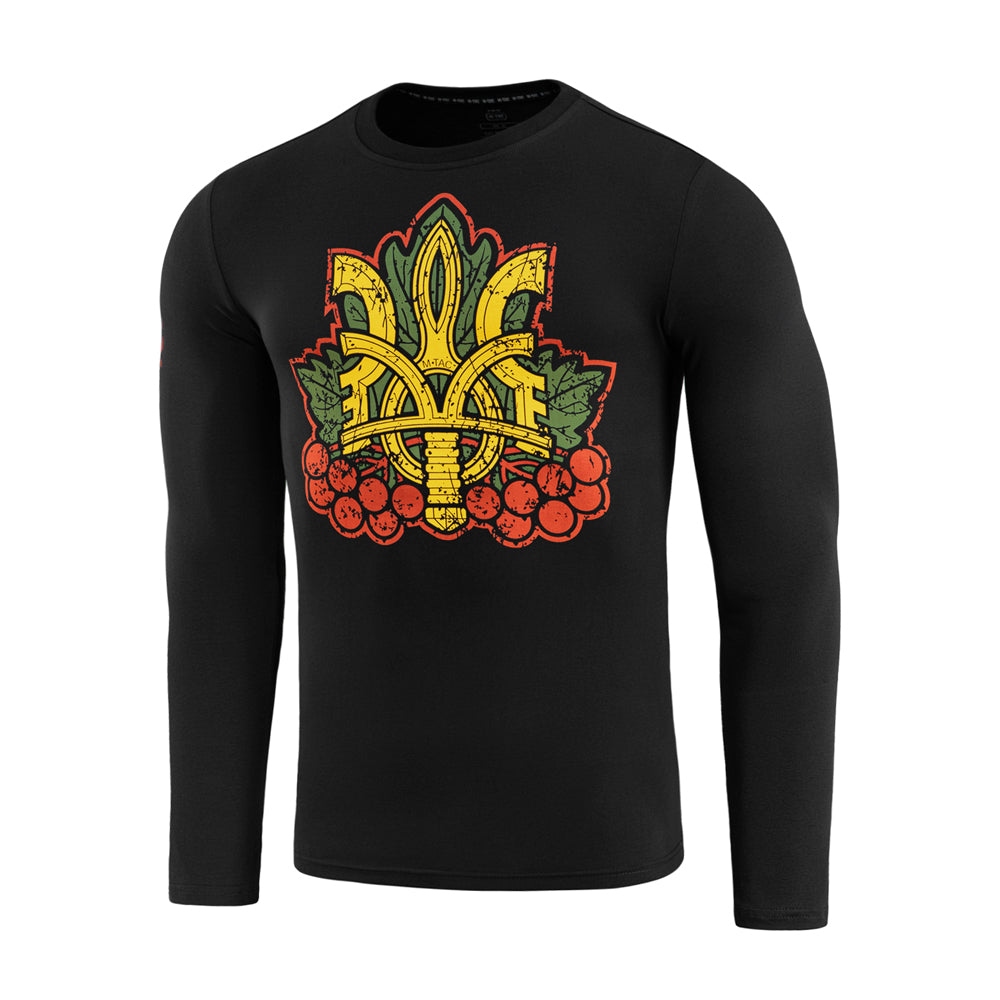 Tricou mânecă lungă Viburnum M-Tac - Negru, Trident și Voință