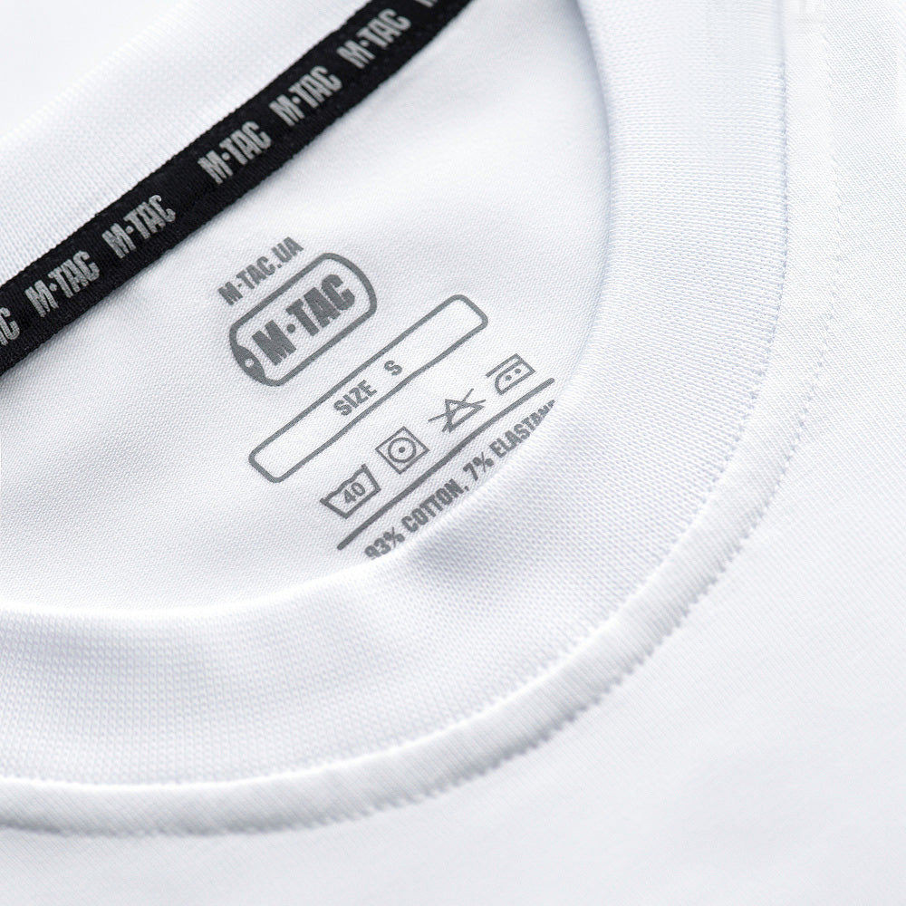 Tricou M-Tac 93/7 – Alb Confort Rezistent