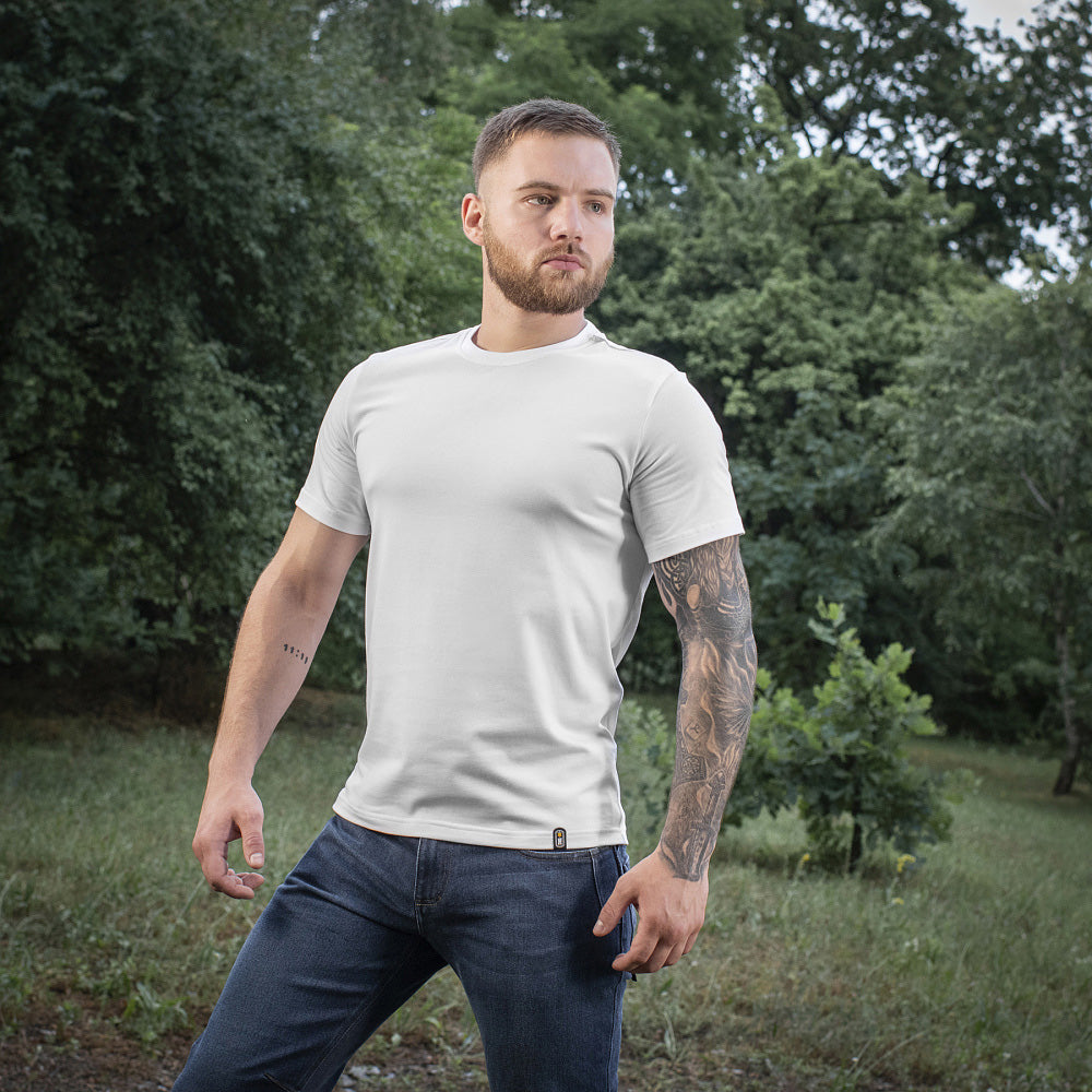 Tricou M-Tac 93/7 – Alb Confort Rezistent