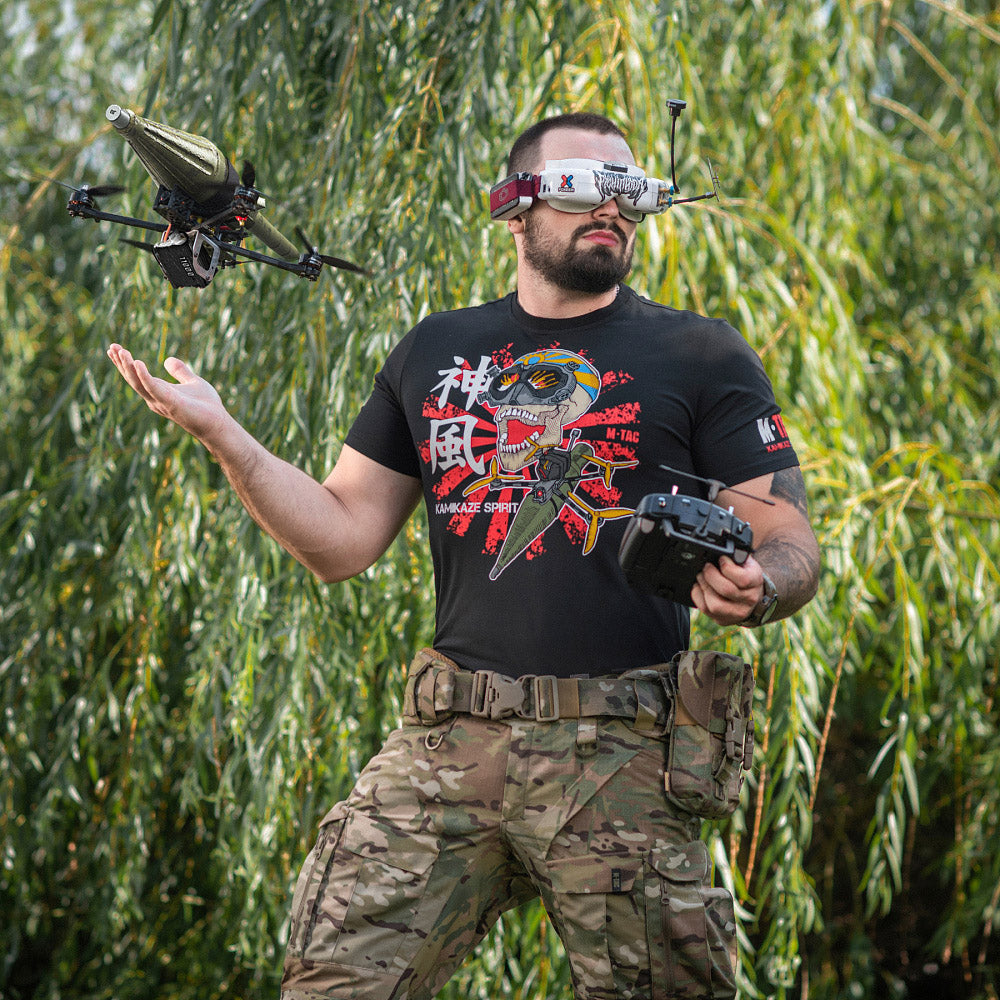 Tricou M-Tac Kamikaze Spirit - Negru, Pentru Operatori FPV