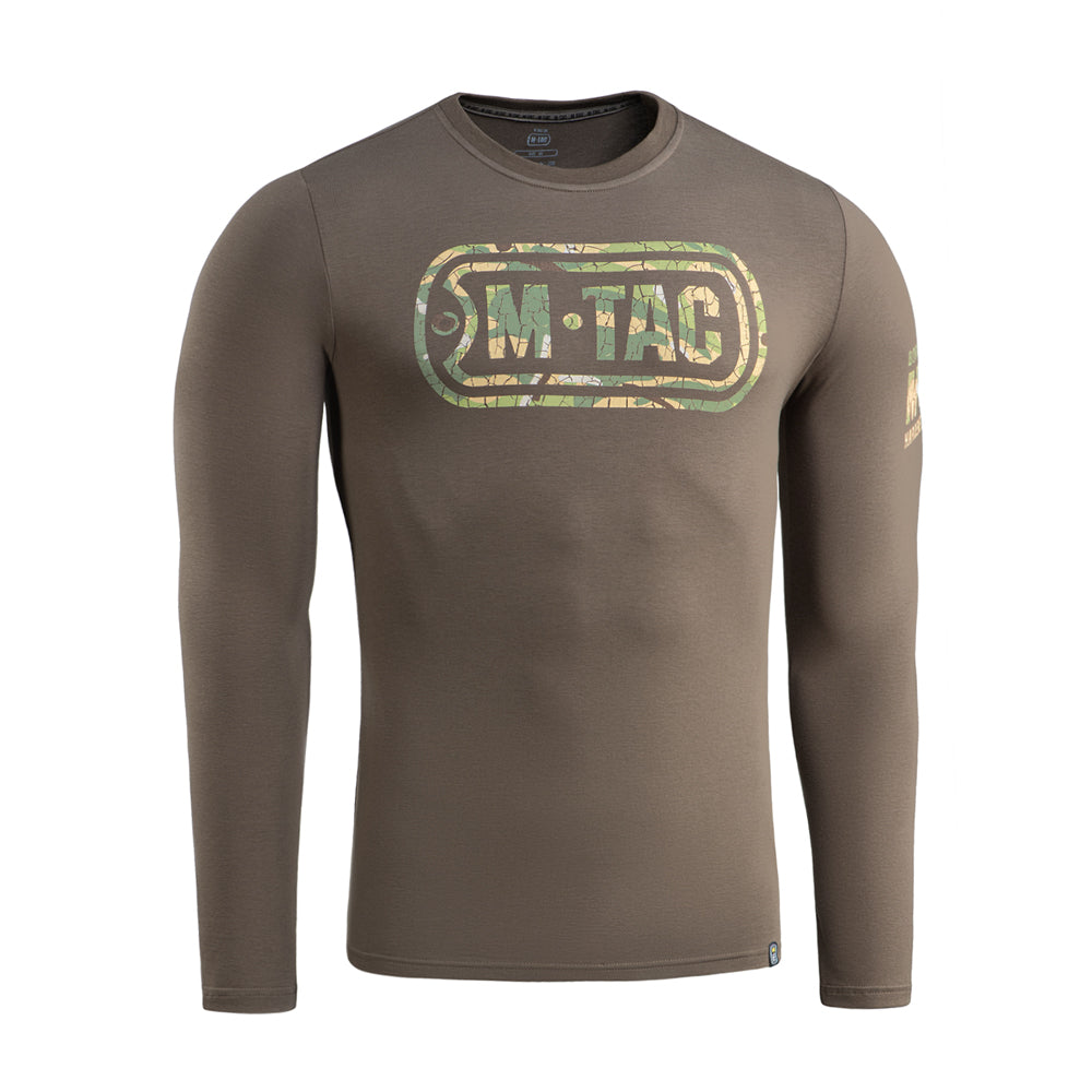 Tricou M-Tac Logo Long Sleeve - Dark Olive Camuflaj Tactic
