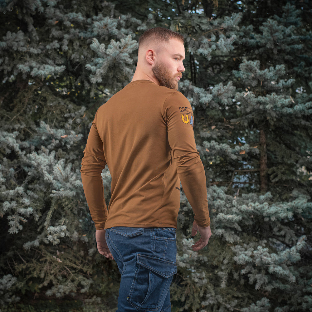 Tricou M-Tac UA Side Manecă Lungă - Coyote Brown Go Dark Side