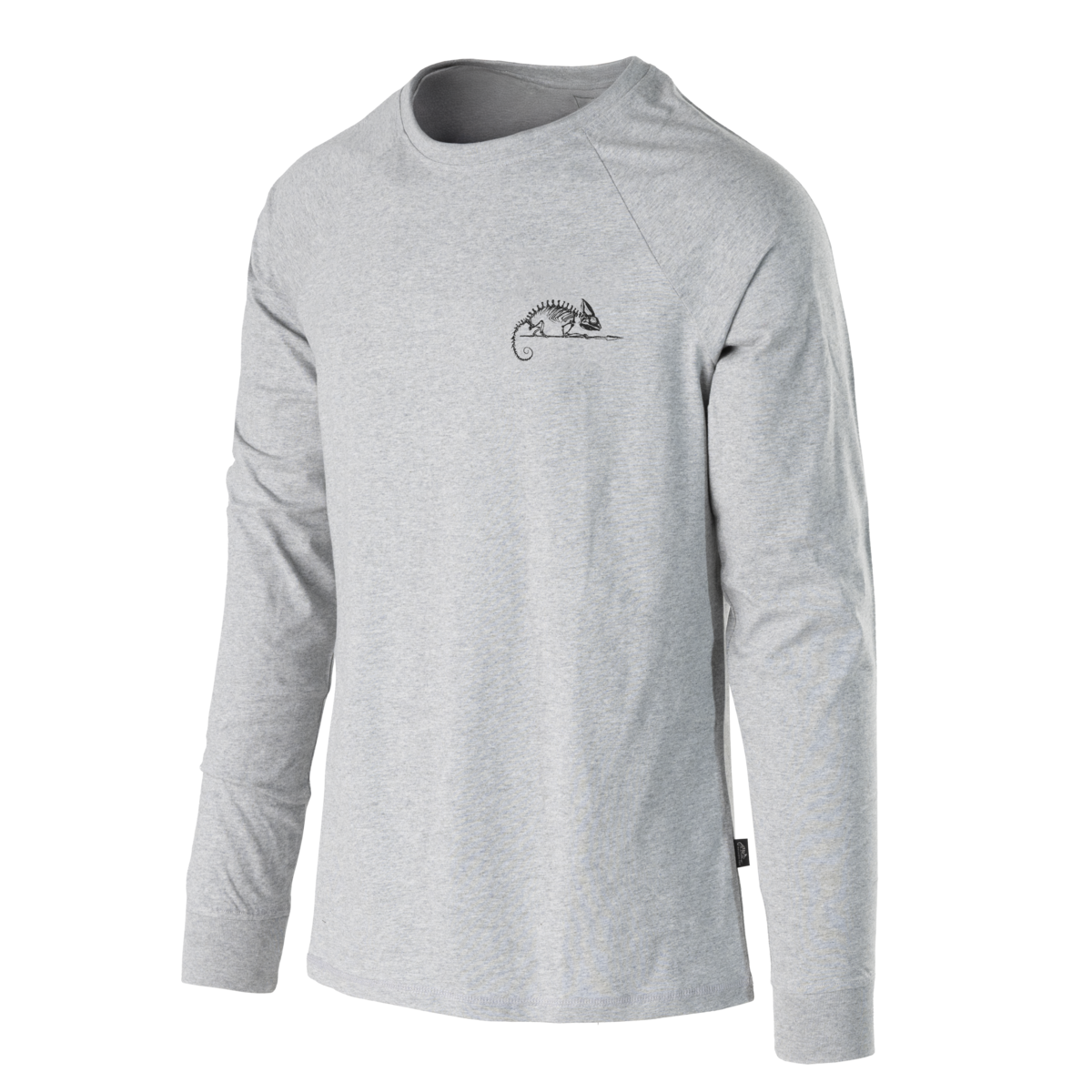 Tricou Mânecă Lungă Helikon-Tex Logo Mid Grey Melange