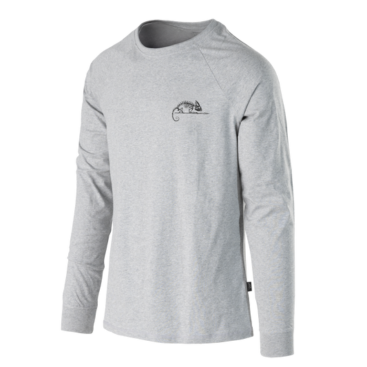 Tricou Mânecă Lungă Helikon-Tex Logo Mid Grey Melange