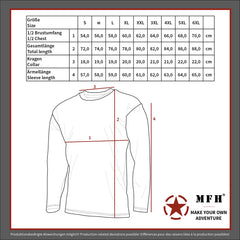 Tricou Mânecă Lungă Marinar Rus Alb-Albastru MFH - 100% Bumbac, Single Jersey