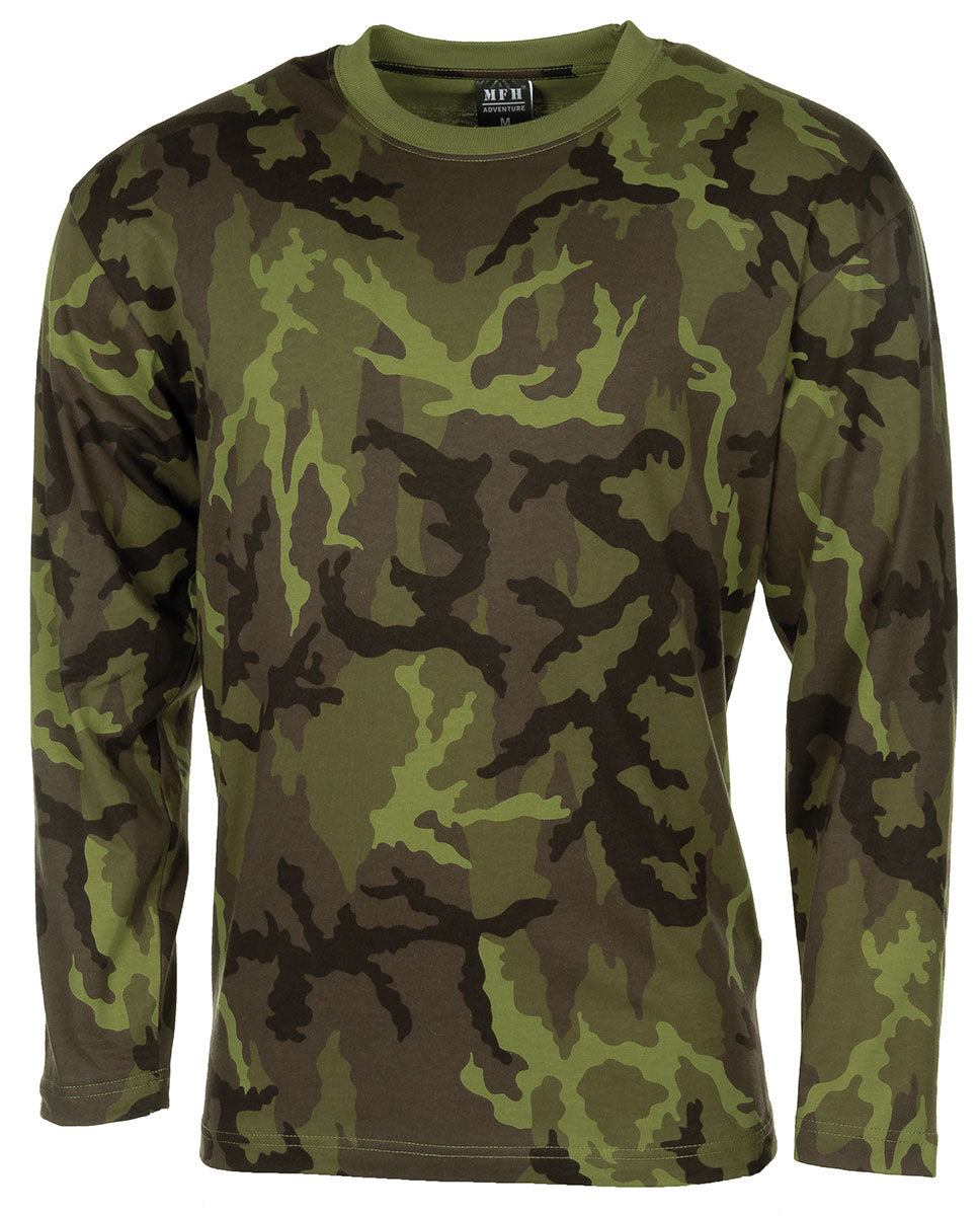 Tricou mânecă lungă US Army Camo M 95 CZ MFH - 100% Bumbac, 170g/m²