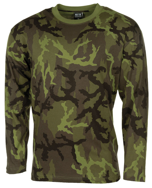Tricou mânecă lungă US Army Camo M 95 CZ MFH - 100% Bumbac, 170g/m²