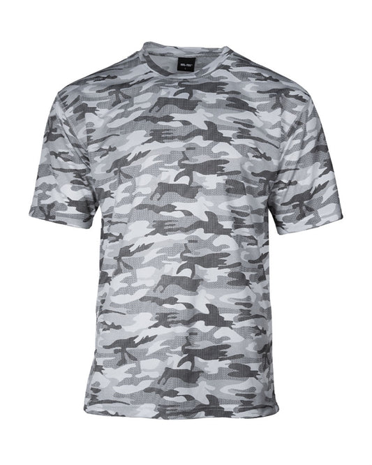 Tricou Mesh Mil-Tec – 100% Poliester, Uscare Rapidă, Camuflaj Urban