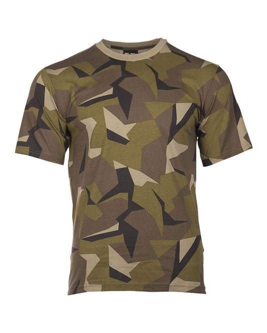 Tricou Mil-Tec – 100% Bumbac Single Jersey, Camuflaj Suedez
