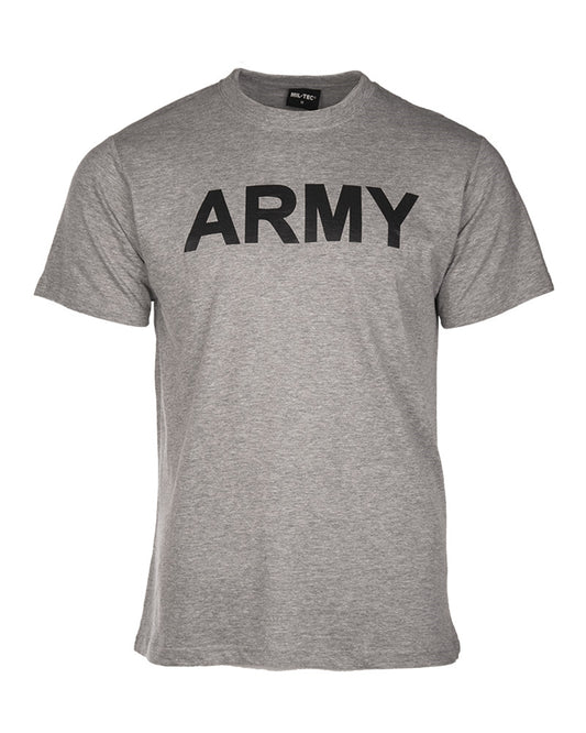 Tricou Mil-Tec Army – Bumbac și Viscoză, 145 g/m², Gri