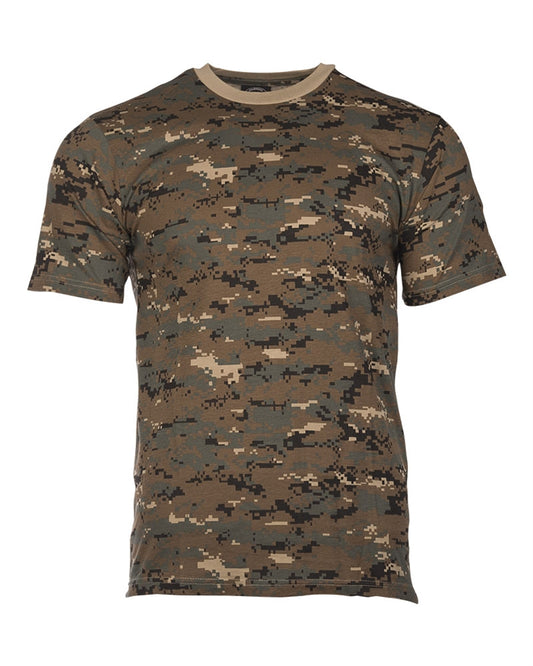 Tricou Mil-Tec Camuflaj Digital Woodland – 100% Bumbac, 145 g/m²