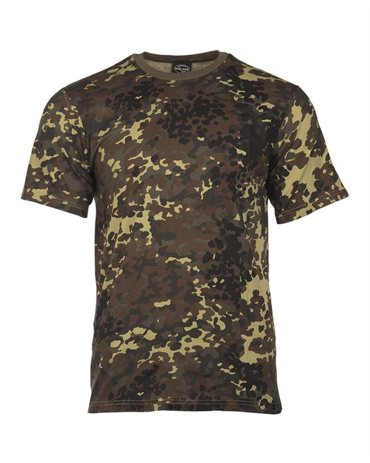 Tricou Mil-Tec Camuflaj Flecktarn – 100% Bumbac, 145 g/m²