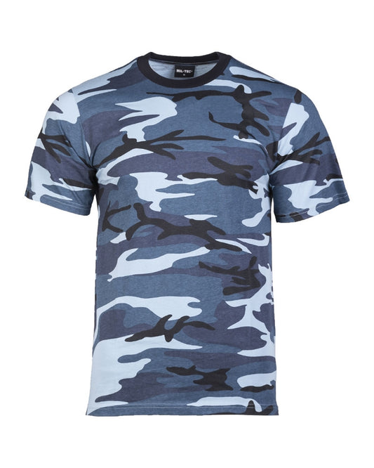 Tricou Mil-Tec Camuflaj Sky Blue – 100% Bumbac, 145 g/m²