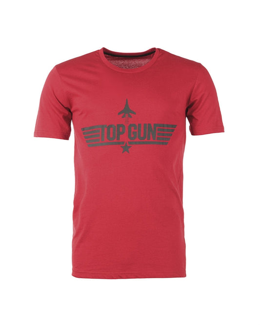 Tricou Mil-Tec Top Gun – 100% Bumbac, Slim Fit, Roșu