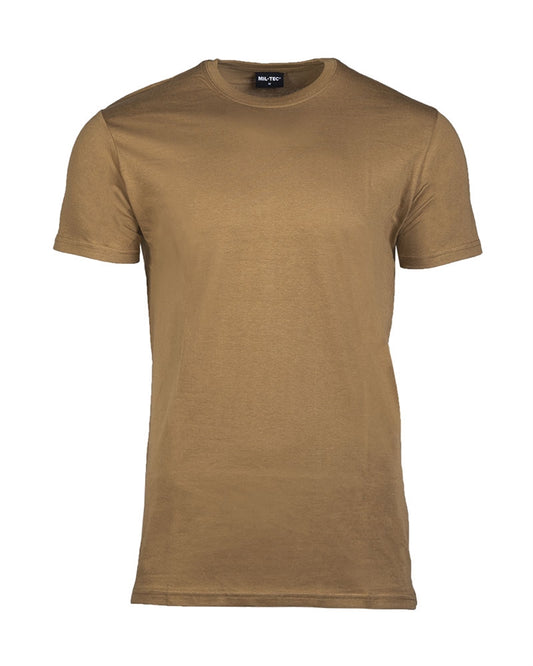 Tricou Mil-Tec US Style – 100% Bumbac, 145 g/m², Kaki
