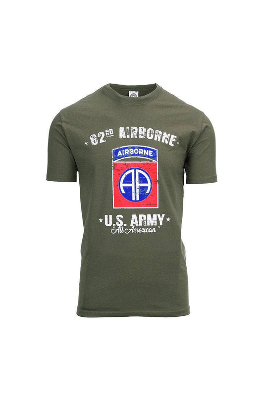 Tricou Militar US Army 82nd Airborne Fostex – Bumbac 100%, Paratrooper, Verde Oliv