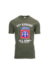 Tricou Militar US Army 82nd Airborne Fostex – Bumbac 100%, Paratrooper, Verde Oliv