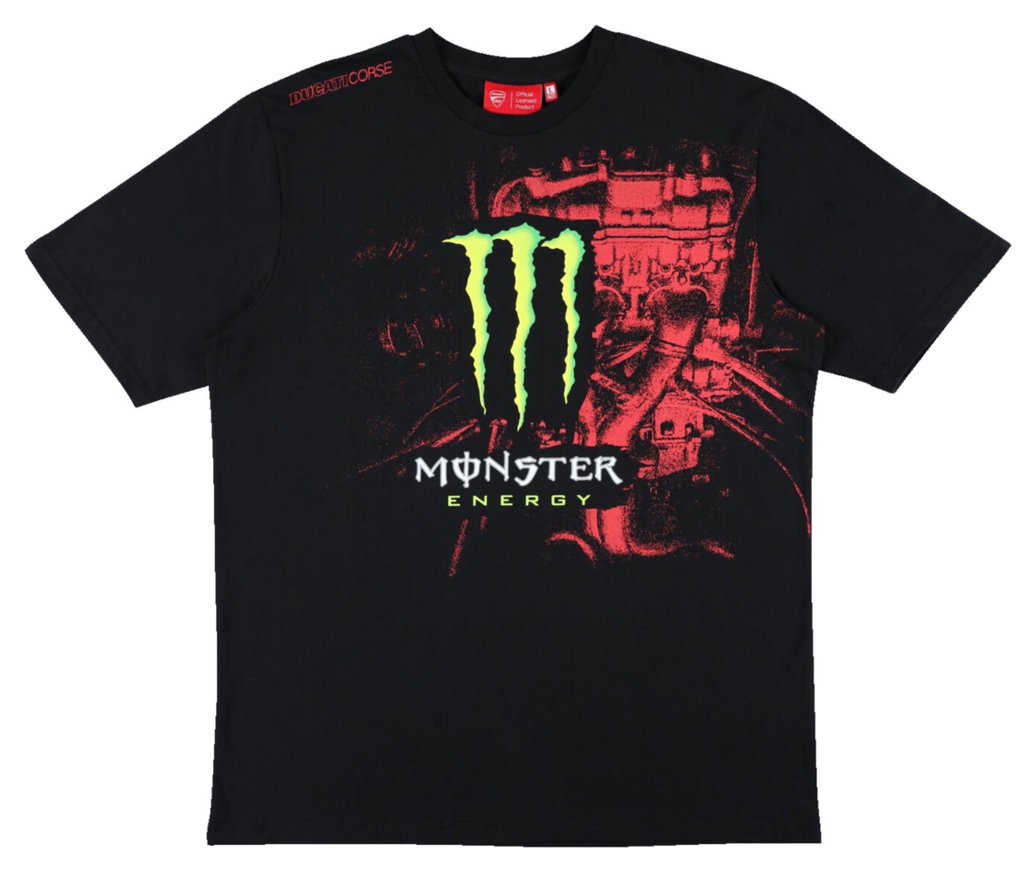 Tricou Monster Ducati Corse - Bumbac, Imprimeu Frontal