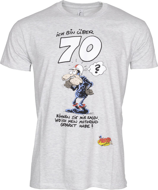 Tricou Moto "Eu am peste 70" MOTOmania - Umor pentru Motocicliști