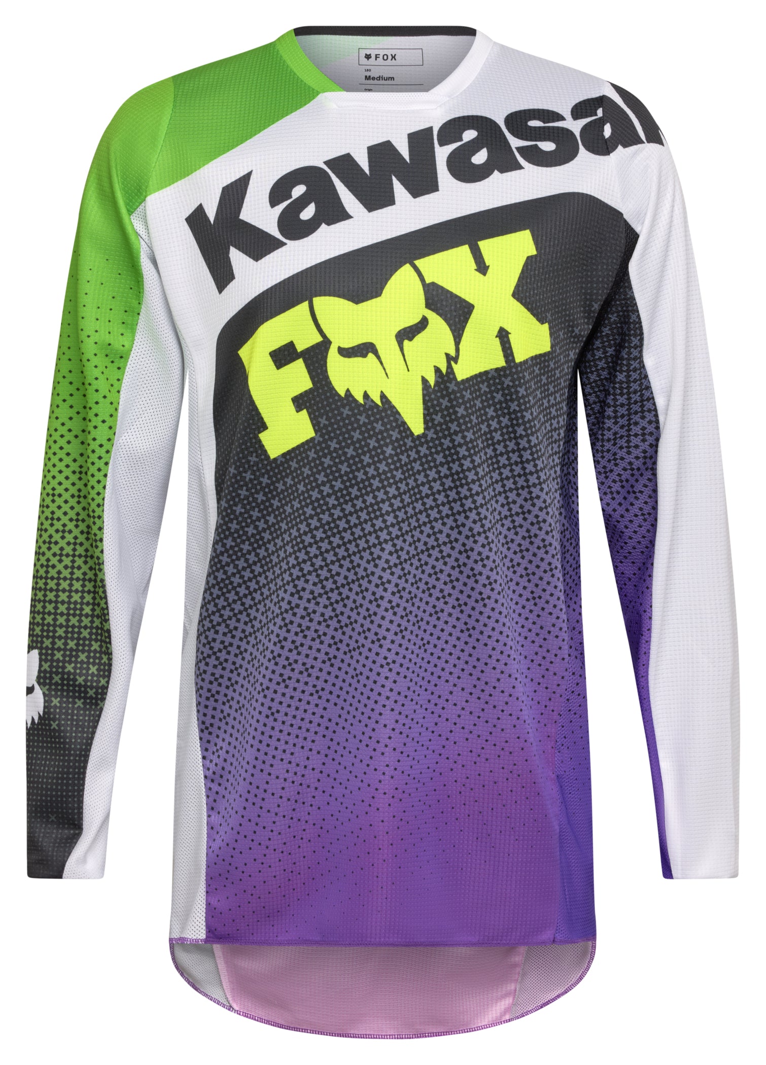 Tricou Motocross 180 Kawasaki Fox - Confort Răcoros & Respirabil