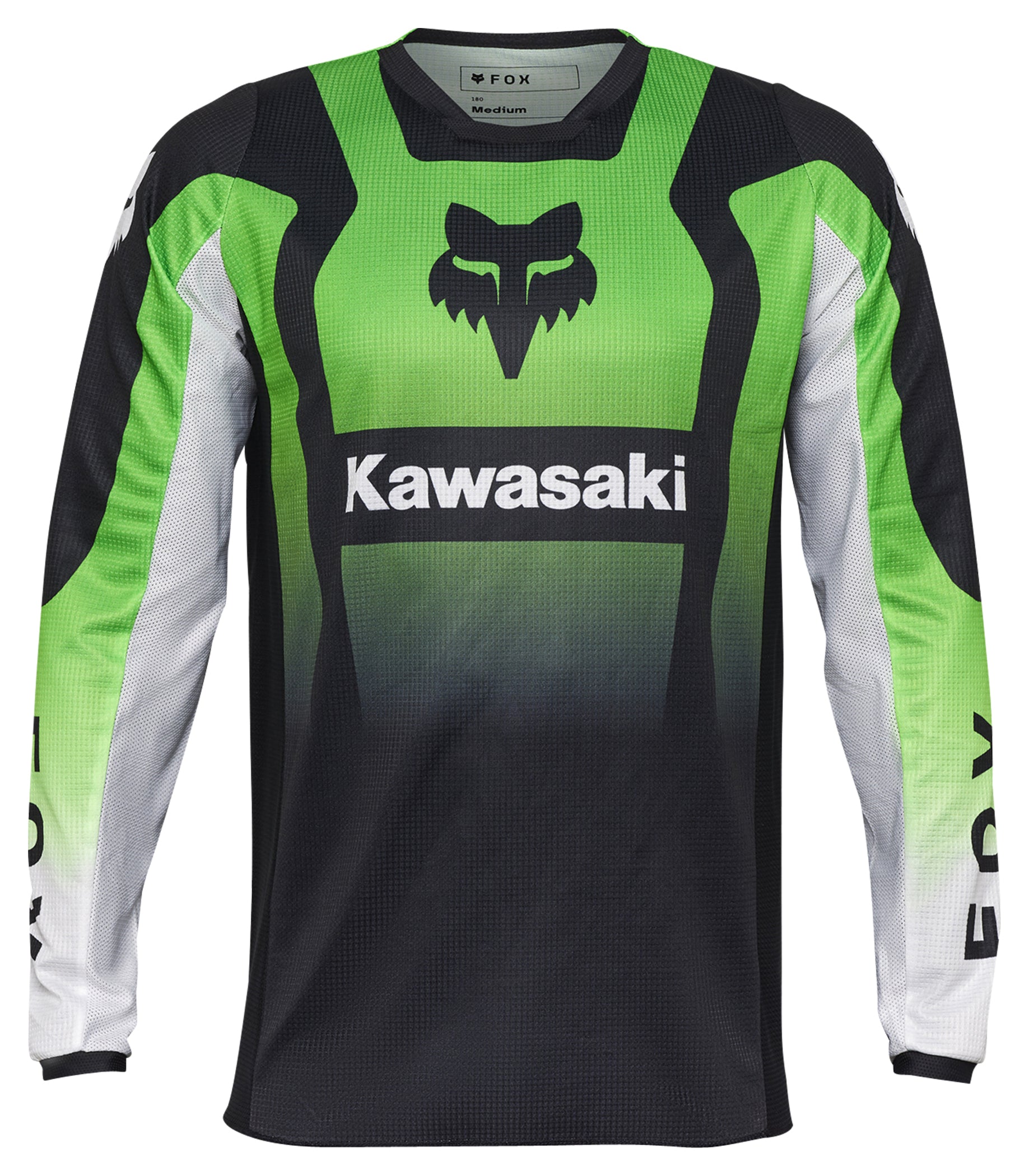 Tricou Motocross Kawasaki Fox 180 - Respirabil și Confortabil