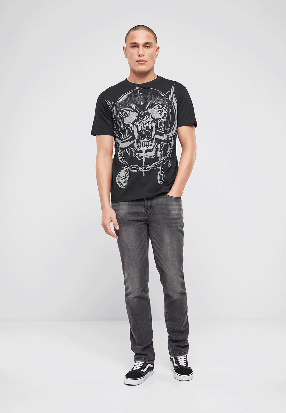 Tricou Motörhead Warpig Print Negru Brandit - Stil Rock Autentic