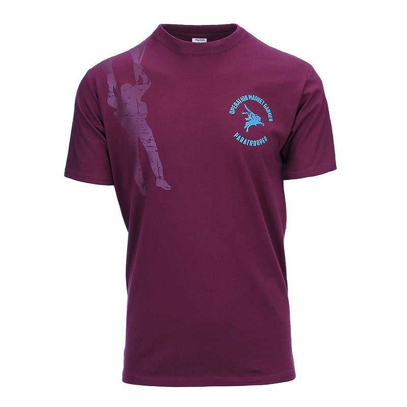 Tricou Pegasus Paratrooper Bordo Fostex® - Moștenire Eroică, Confort Modern