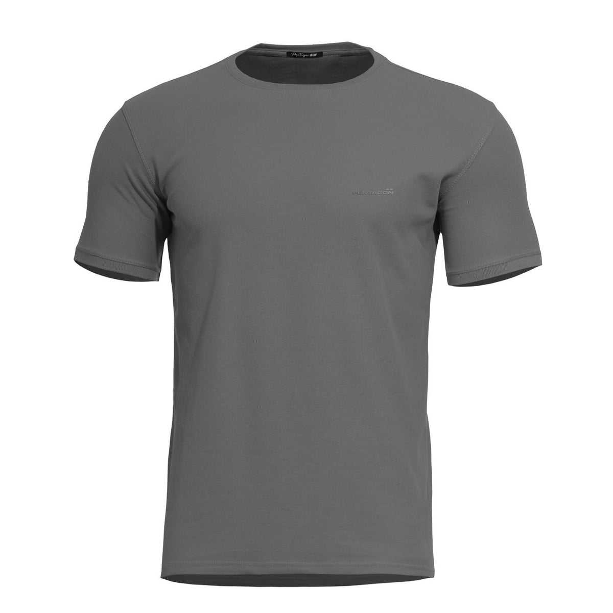 Tricou Pentagon Levantes Crewneck – Piqué 220 g/m², Guler Rotund, Gri Wolf Grey
