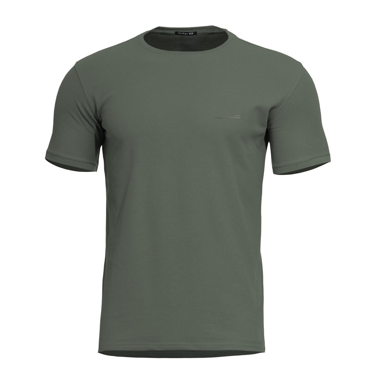 Tricou Pentagon Levantes Crewneck – Piqué 220 g/m², Guler Rotund, Verde Camo