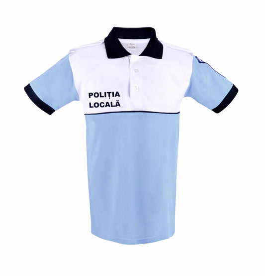 Tricou Polo Alb/Bleu - Poliția Locală Damă