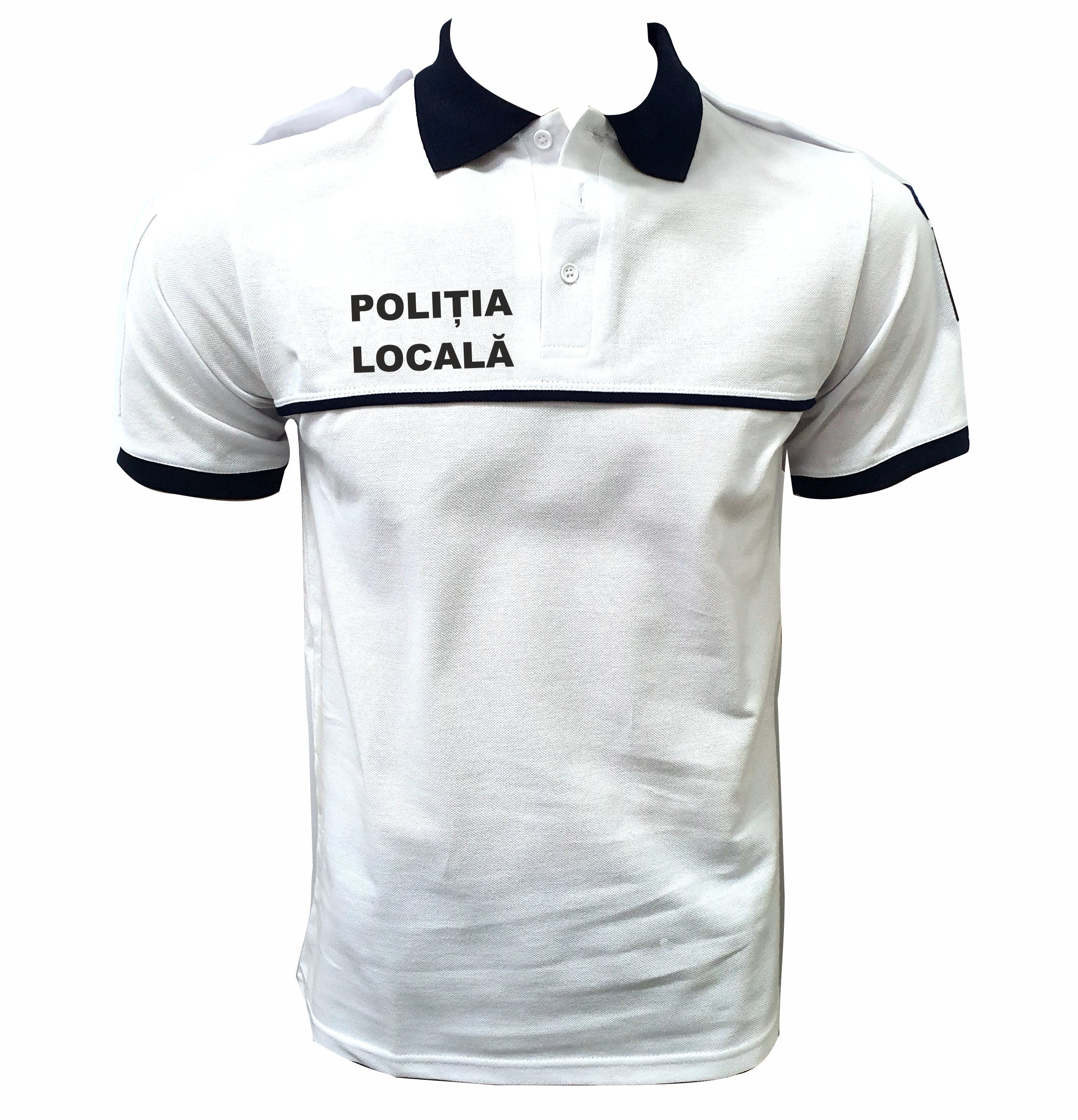 Tricou Polo Alb - Poliția Locală Bărbat