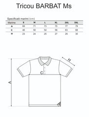 Tricou Polo Bleumarin cu Epoleti