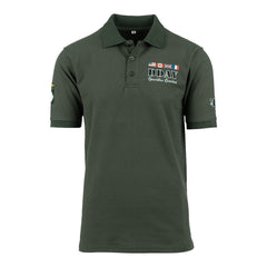 Tricou Polo D-Day 1944 Verde Militar - Poartă Istoria cu Mândrie