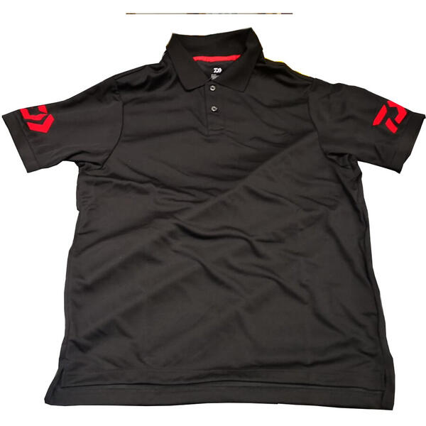 Tricou Polo Daiwa Black/Red - Confort Pescar, Stil Modern 3XL