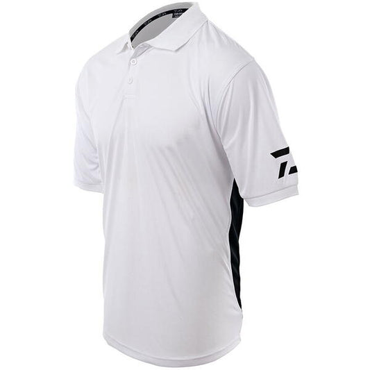 Tricou Polo Daiwa White - Confort, Stil Pescuit Activ