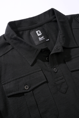 Tricou Polo Jon Short Sleeve Negru Brandit - Confort Tactic Zilnic