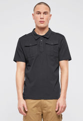 Tricou Polo Jon Short Sleeve Negru Brandit - Confort Tactic Zilnic