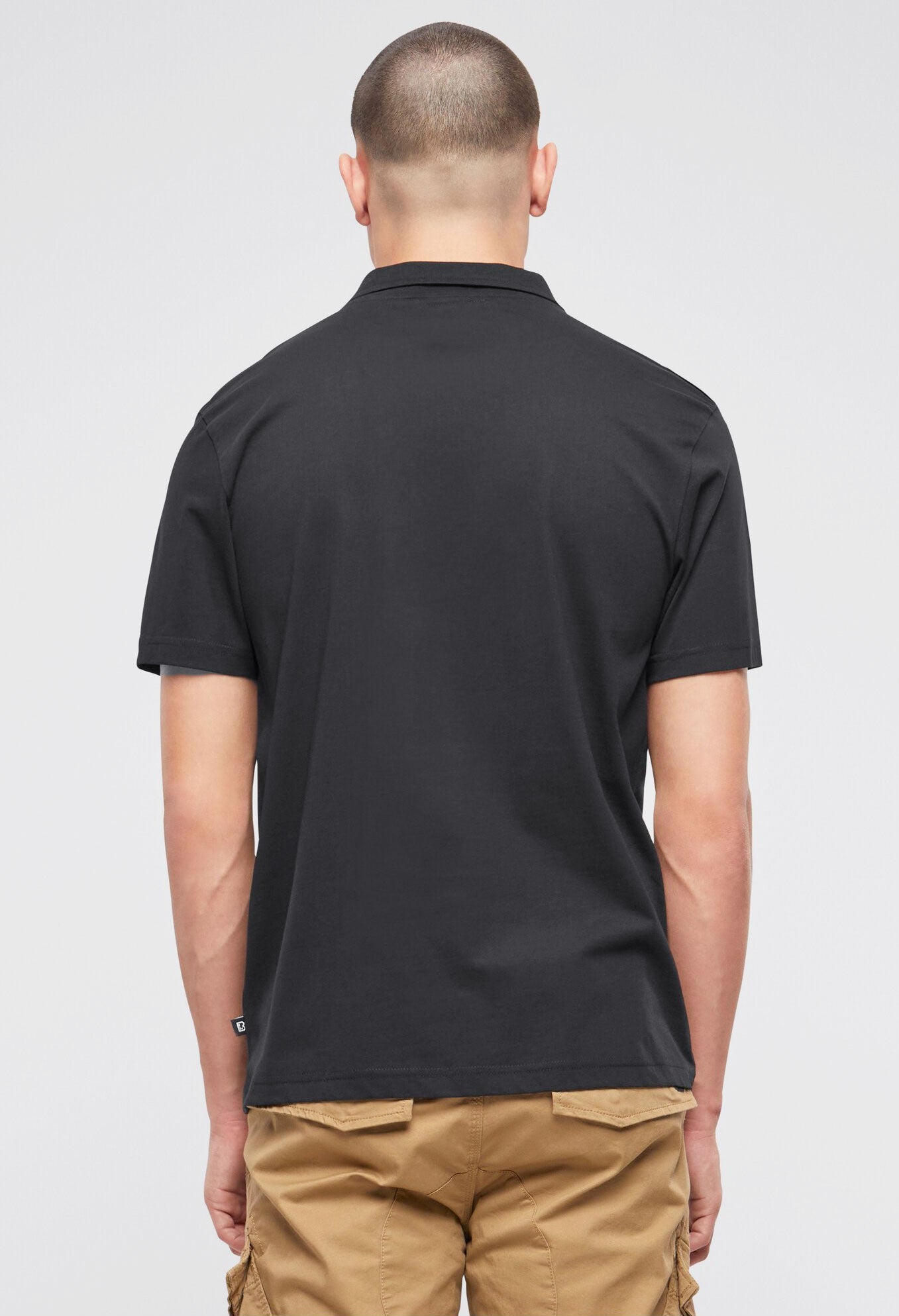 Tricou Polo Jon Short Sleeve Negru Brandit - Confort Tactic Zilnic