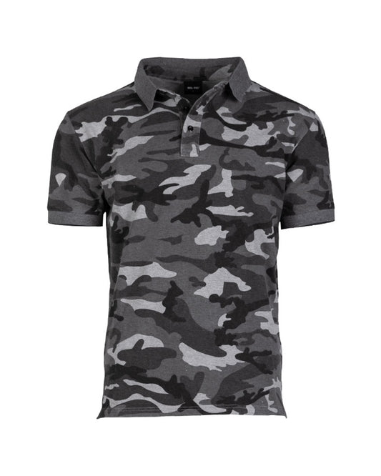 Tricou Polo Mil-Tec Prewash – Pique 100% Bumbac, Camuflaj Urban