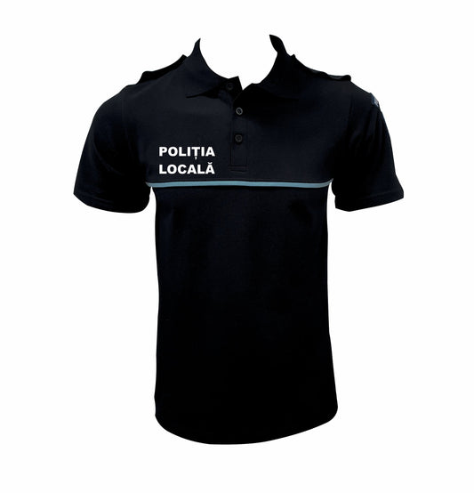Tricou Polo Negru - Poliția Locală Bărbat