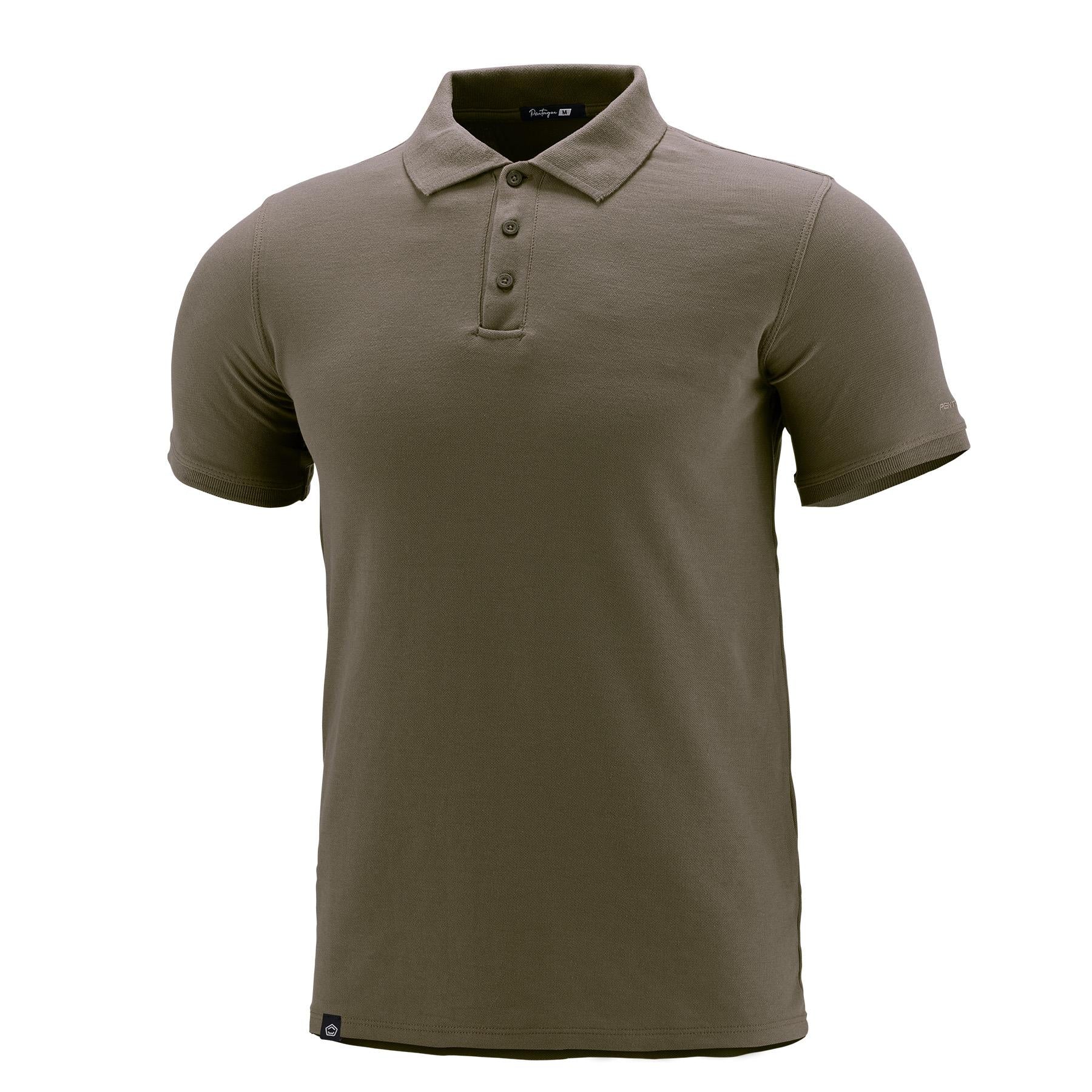 Tricou Polo Pentagon Aniketos – Piqué 220 g/m², 60% Bumbac, Coyote