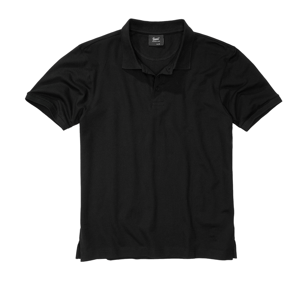 Tricou Polo Pique Short Sleeve Negru Brandit - Confort Robust Zilnic