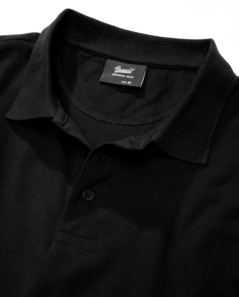 Tricou Polo Pique Short Sleeve Negru Brandit - Confort Robust Zilnic