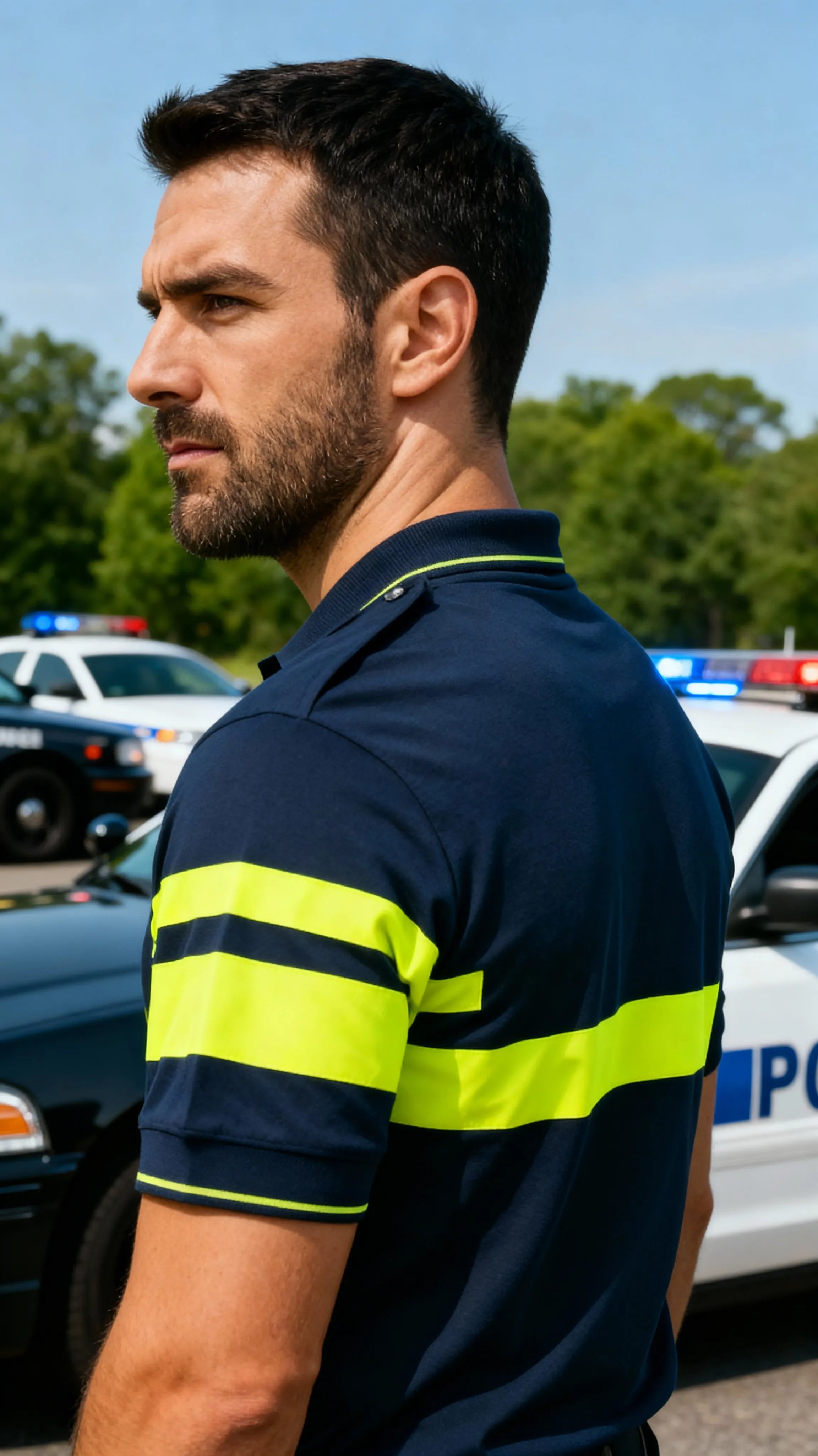 Tricou Polo Reflectorizant - Combat Bărbat