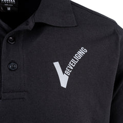 Tricou Polo Securitate V-logo Negru Fostex Garments® - Profesionalism și Confort Tactic