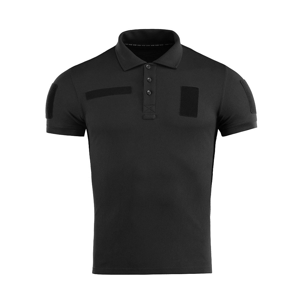 Tricou Polo Tactic 65/35 M-Tac - Negru, Panouri Velcro